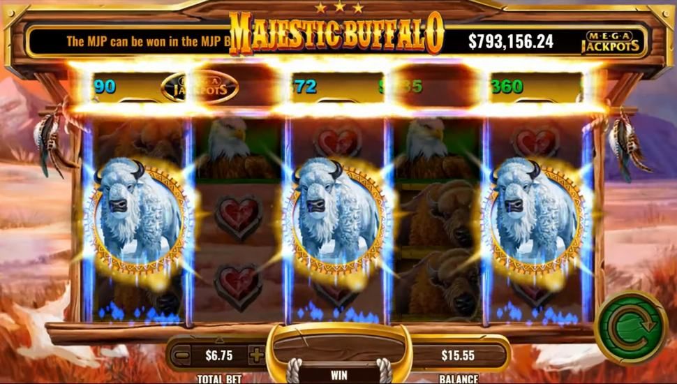 MegaJackpots Majestic Buffalo slot MegaJackpots bonus