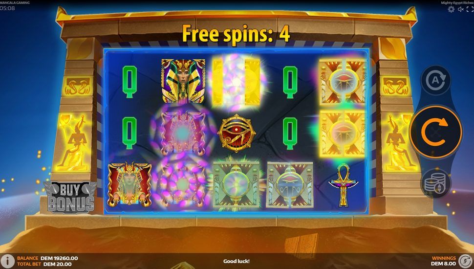 Mighty Egypt Riches slot Free spins