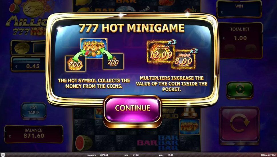 ​Million 777 Hot slot 777 Hot Minigame