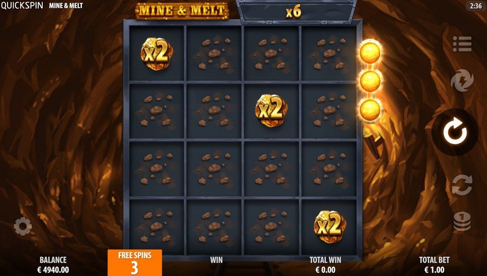 Mine & Melt Slot - Bonus Game