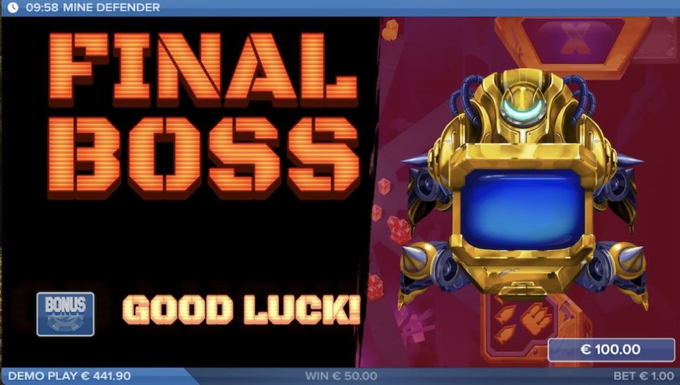 Mine Defender slot Final Boss Battle