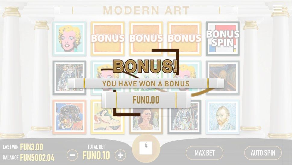 Modern art slot - feature