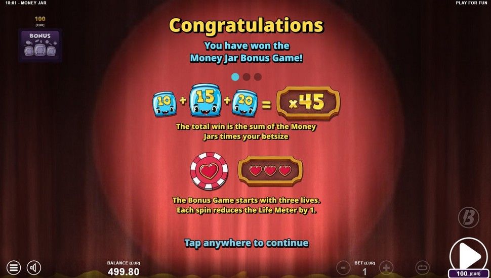 Money Jar Slot - Bonus Game