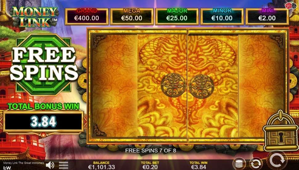 Money link the great immortals slot free spins