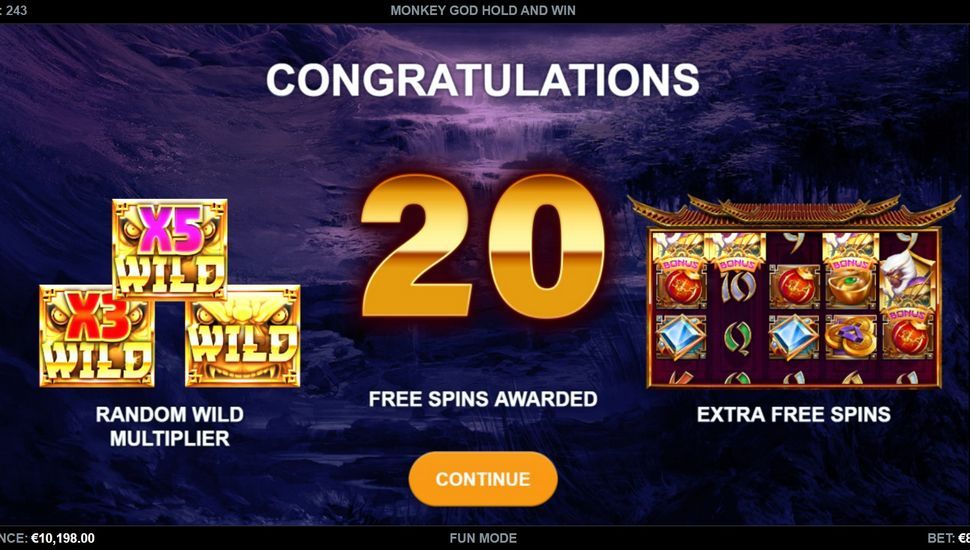 Monkey God Hold and Win slot free spins