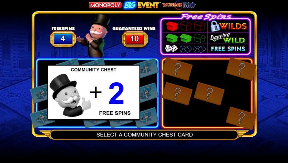 Monopoly Big Event Wonder 500 slot Big event bonus