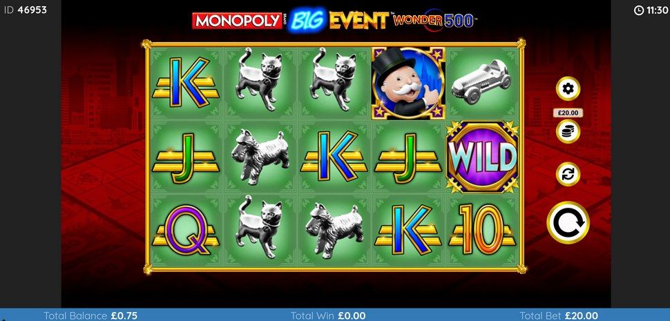 Monopoly Big Event Wonder 500 slot Mobile
