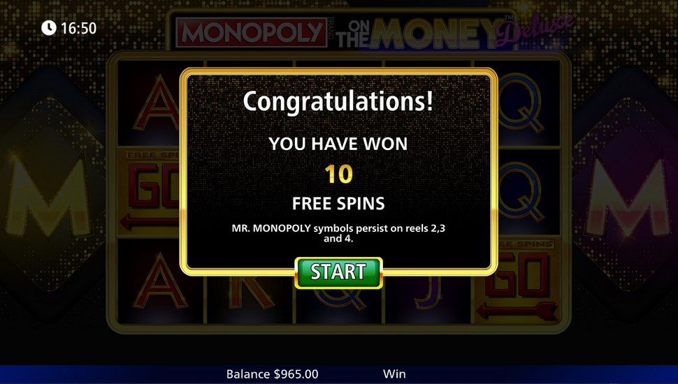 Monopoly on the Money Deluxe slot Free spins