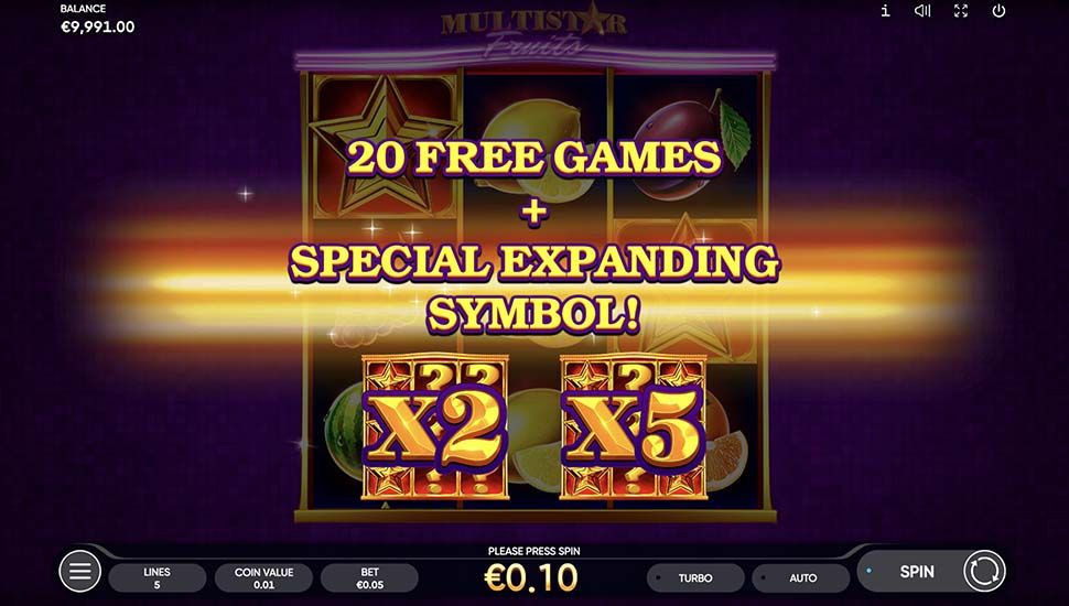 Multistar Fruits slot free games