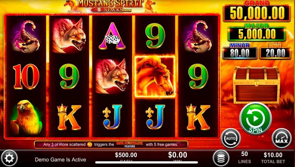 Mustang Spirit CashStacks Gold slot mobile