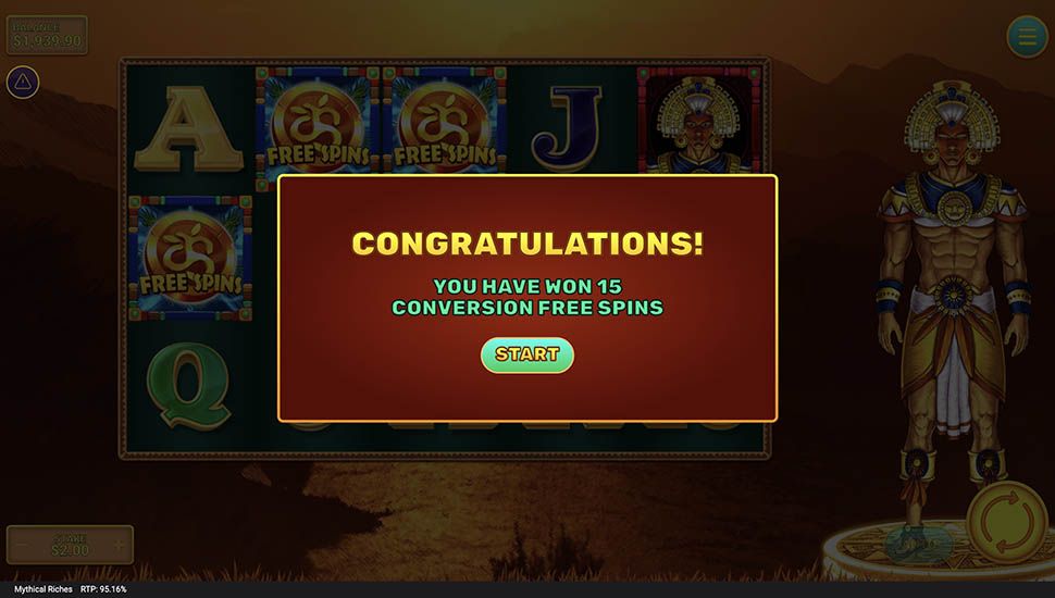 Mythical Riches slot free spins