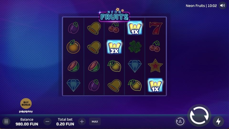 Neon Fruits slot Wild Multipliers