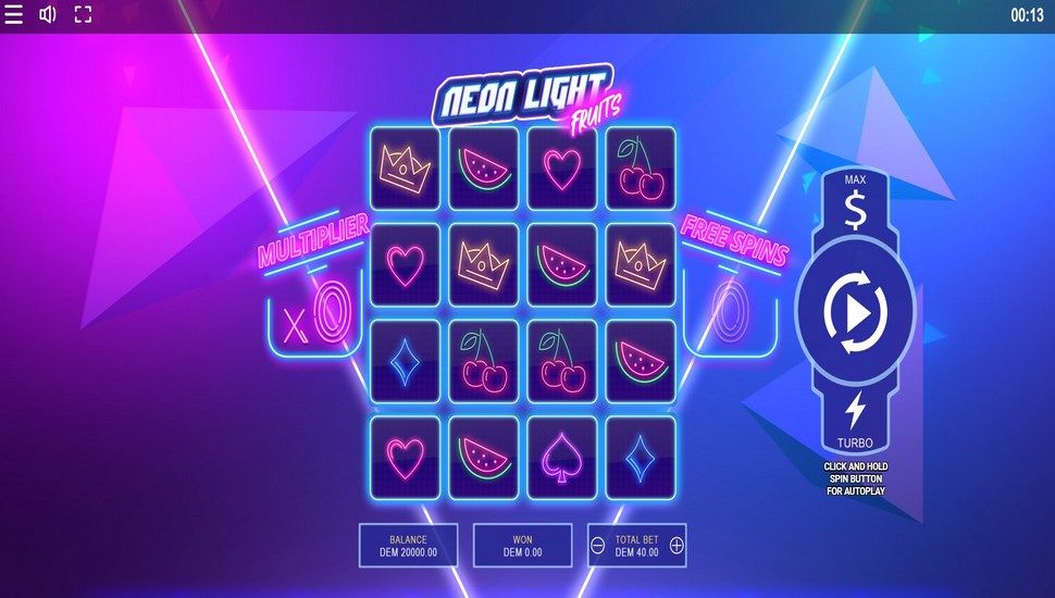 Neon Light Fruits