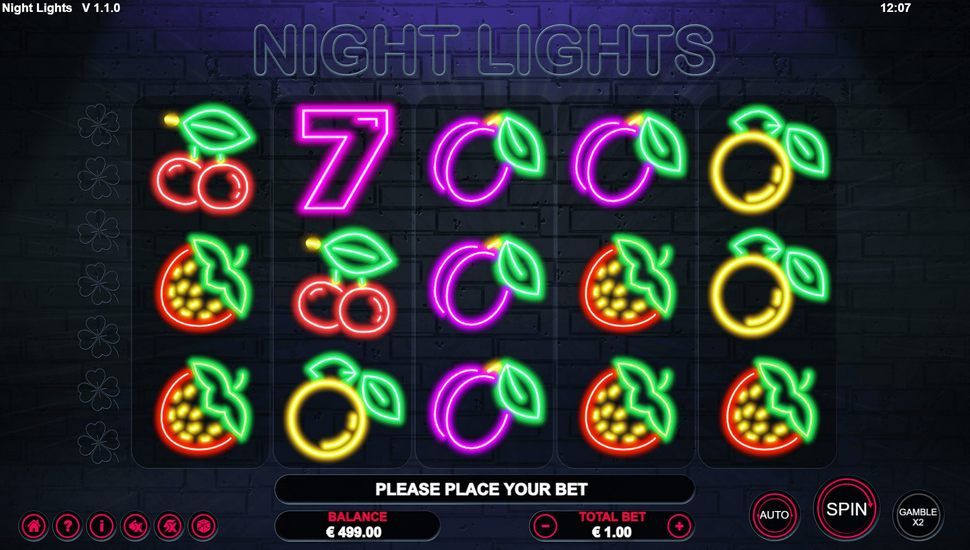 Night Lights slot gameplay