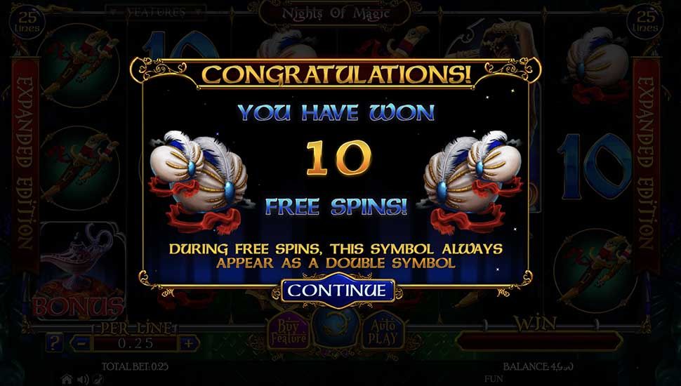 Nights of Magic Expanded Edition slot free spins
