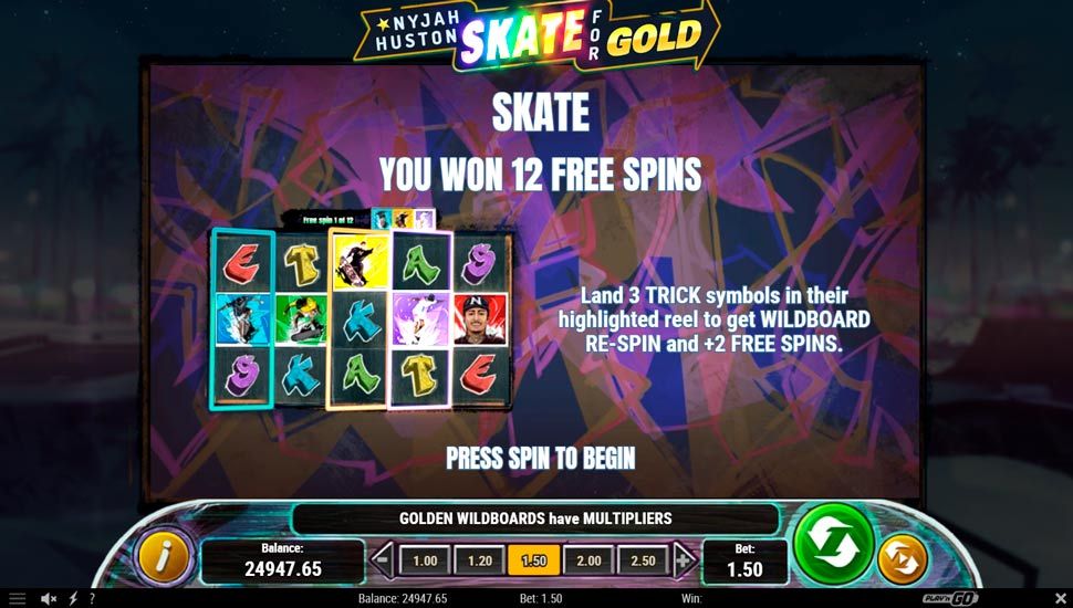 Nyjah Huston: Skate for Gold slot Skate Free Spins