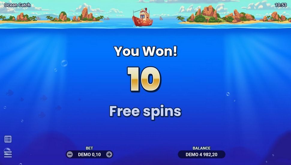 Ocean Catch slot free spins