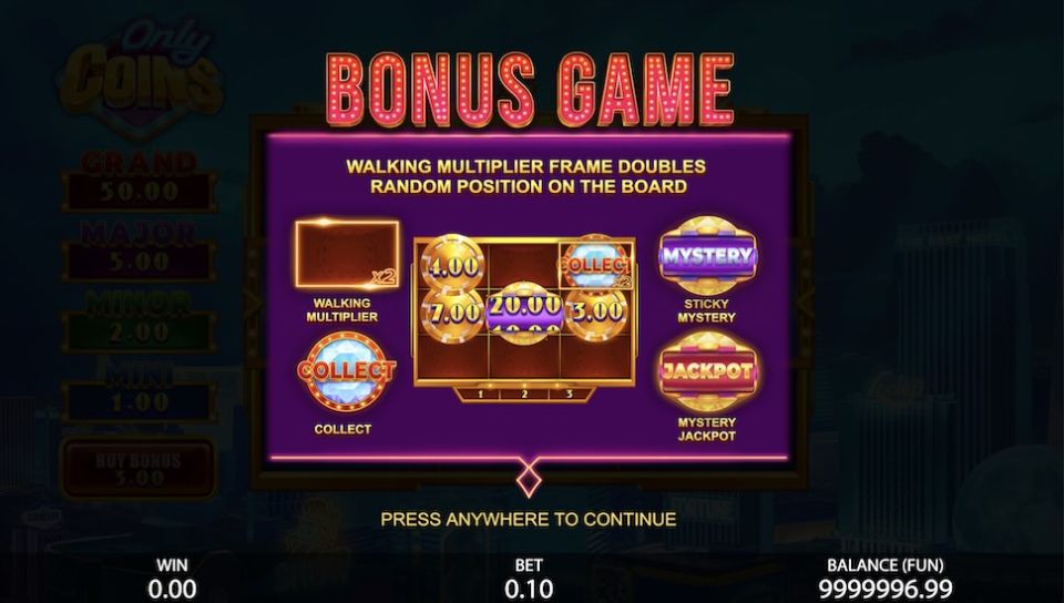 Only Coins slot Bonus Game