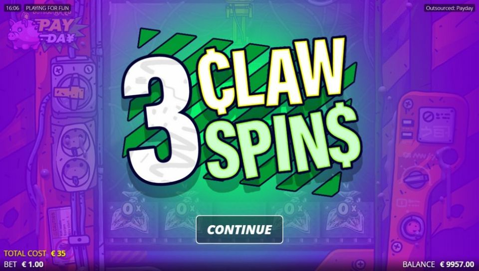 Outsourced Payday slot Claw Spins