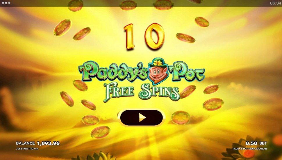 Paddy's pot mega moolah slot free spins