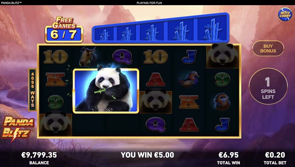 Panda Blitz slot free spins