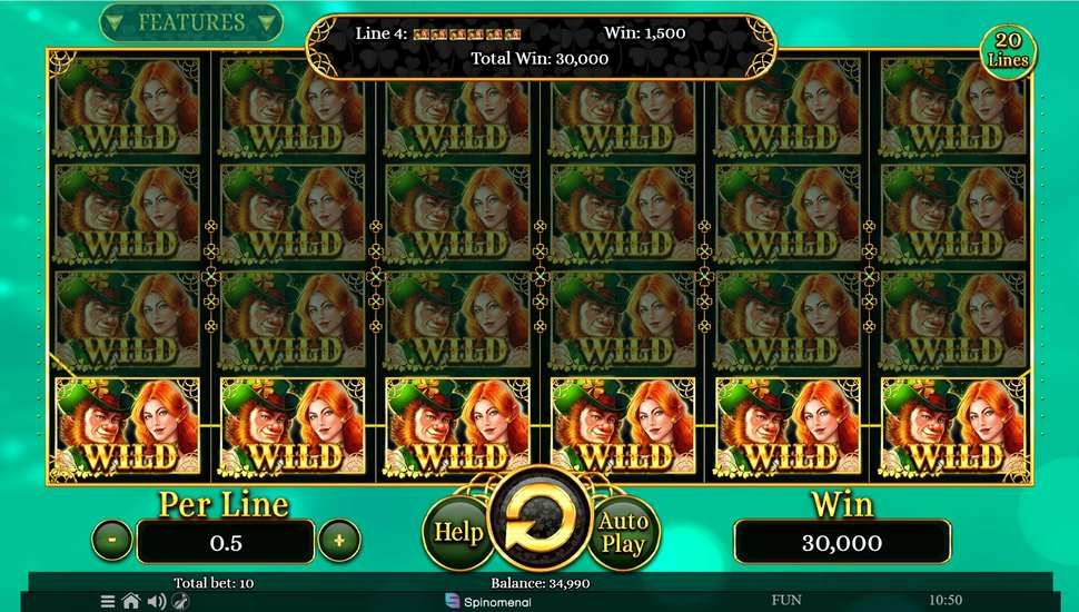 Patrick's Collection 20 Lines slot all wilds