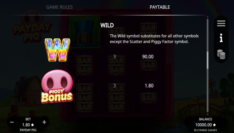 Payday Pig slot - payouts