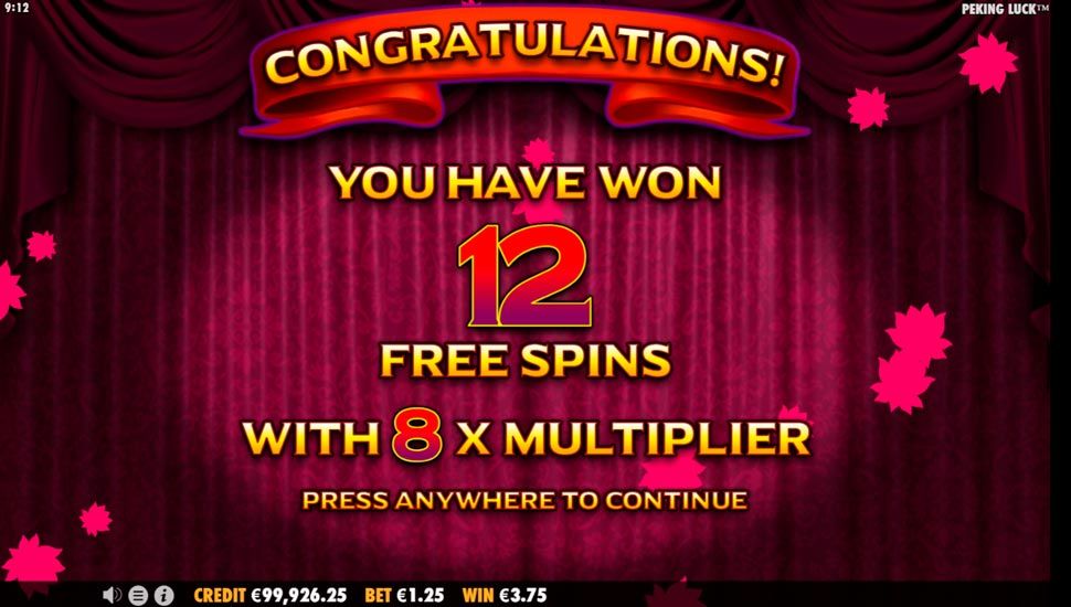 Peking luck slot Free Spins