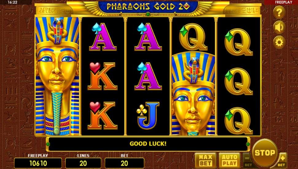 Pharaohs Gold 20 slot - feature