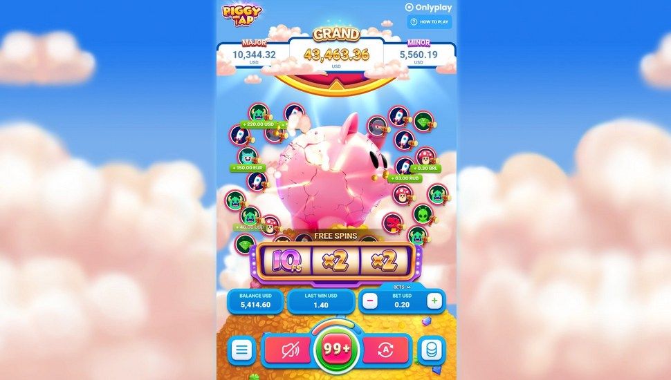 Piggy Tap instant game free spins