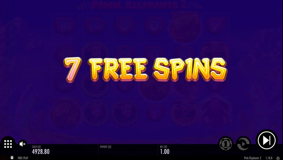 Pink elephants 2 slot - free spins