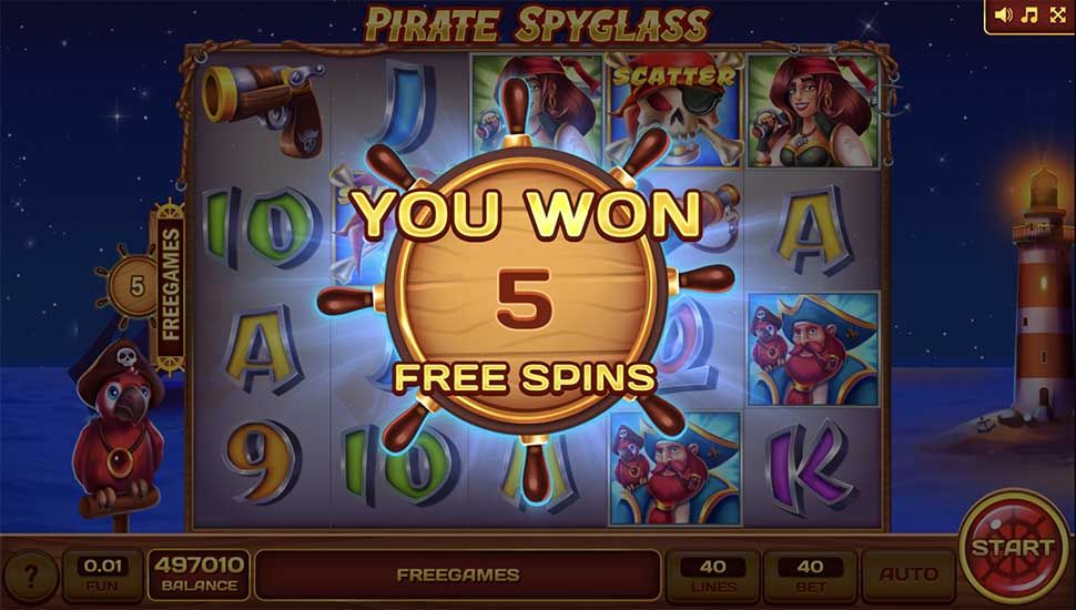 Pirate Spyglass slot free spins