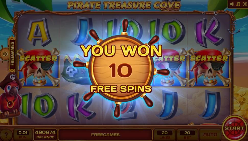 Pirate Treasure Cove slot - feature