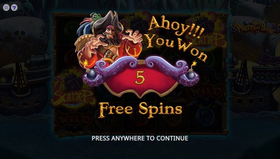 Pirates on Board slot bonus