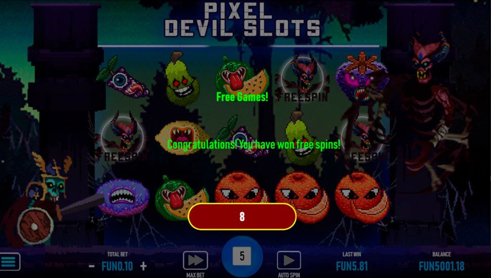 Pixel devil slot - free spins