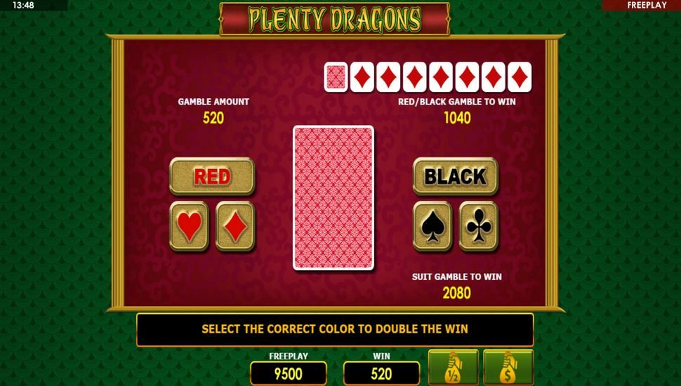 Plenty Dragons Slot - Gamble Feature