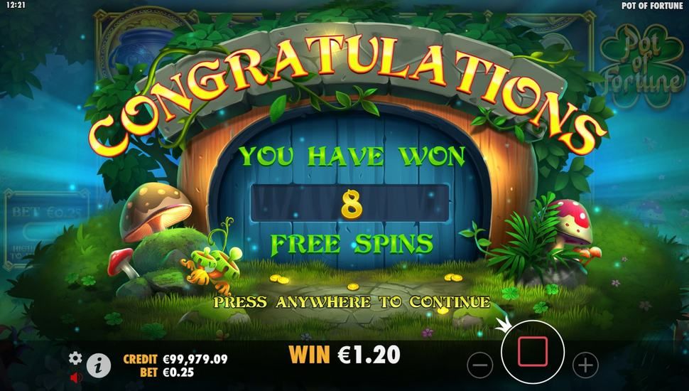 Pot of Fortune slot free spins
