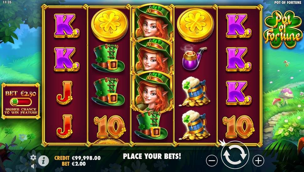 Pot of Fortune slot gameplay