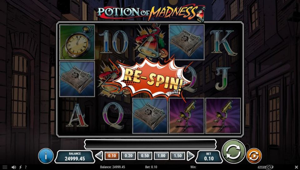 Potion of Madness slot Re-Spin feature