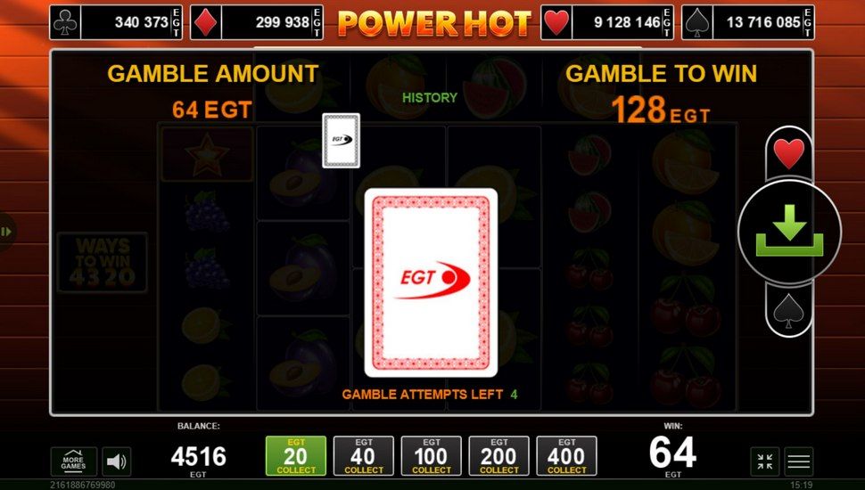 Power Hot Slot - Gamble Feature