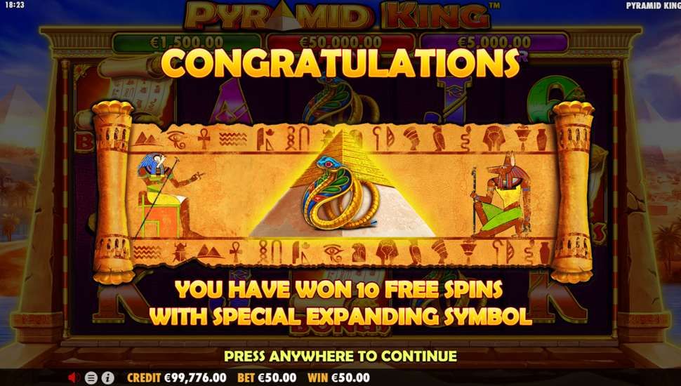 Pyramid King Slot - Free Spins
