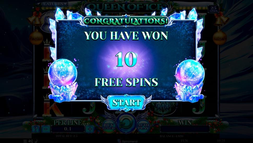Queen Of Ice Christmas Edition slot Free Spins Feature