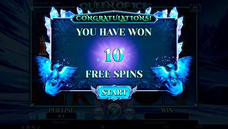 Queen of Ice Frozen Flames slot Free Spins