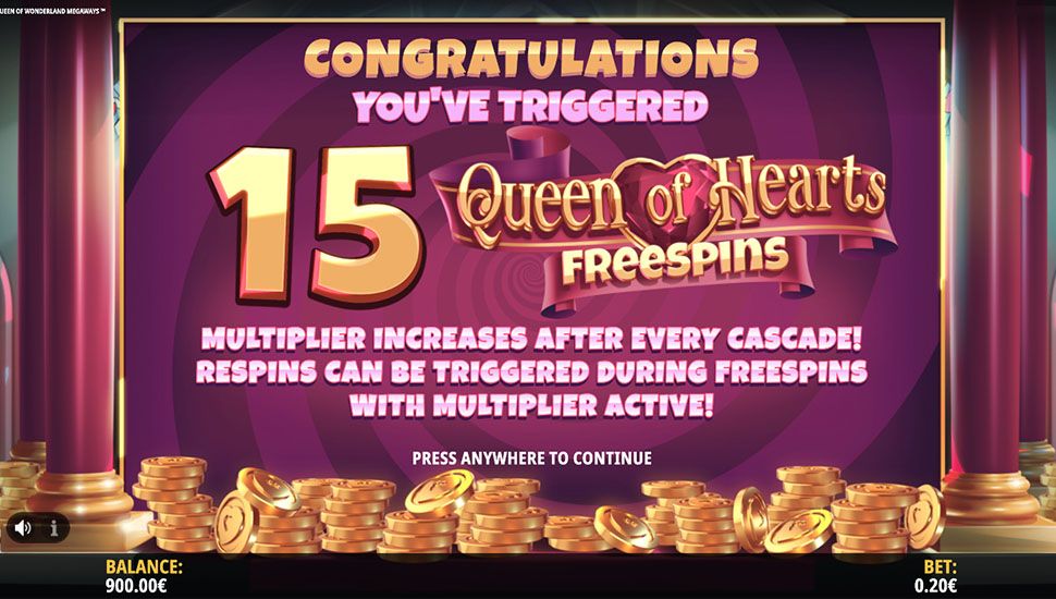 Queen of Wonderland Megaways slot machine