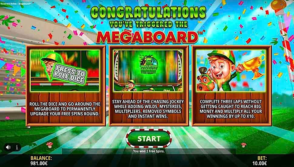 Racetrack Riches Megaboard slot Megaboard Feature