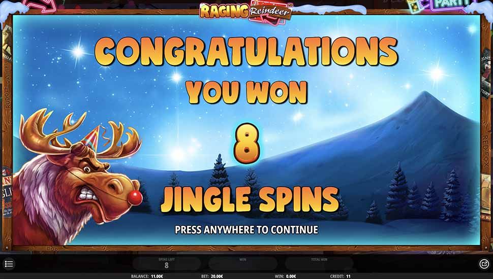 Raging Reindeer slot Jungle Spins