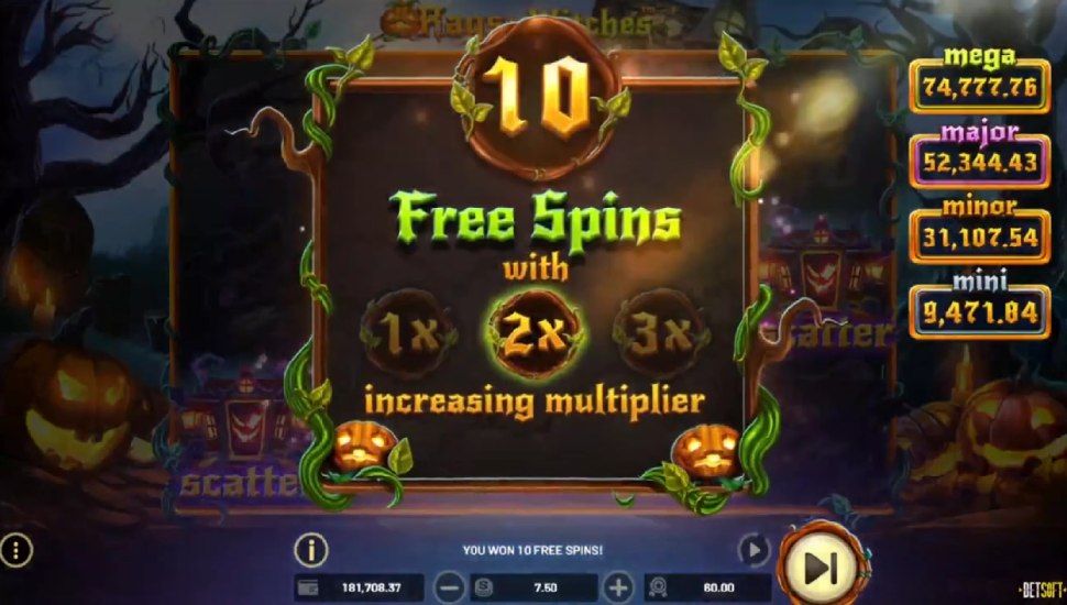 Rags to witches slot - feature