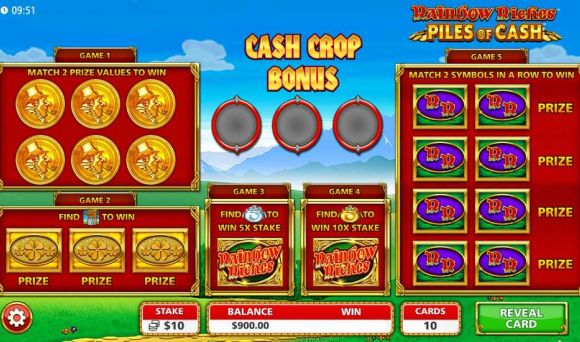 Rainbow Riches Piles of Cash