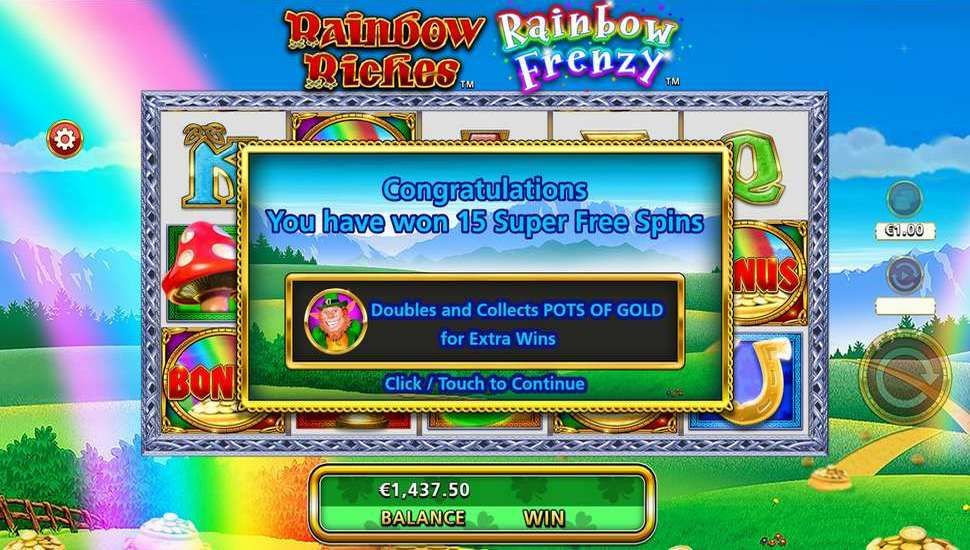 Rainbow Riches Rainbow Frenzy slot bonus