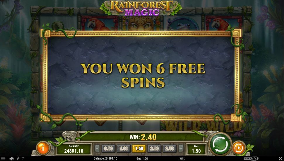 Rainforest magic slot - free spins